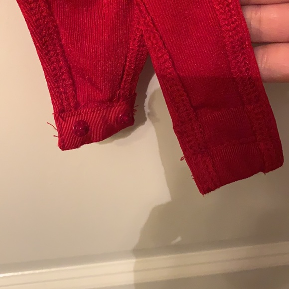 Jlux label red Kenzia high neck bodysuit. Never worn, no tags - Picture 6 of 8